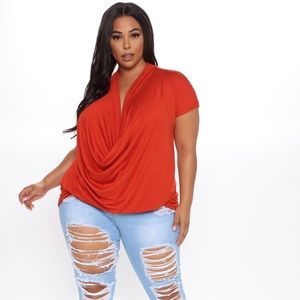 Fashion Nova Cowl Hearted Top